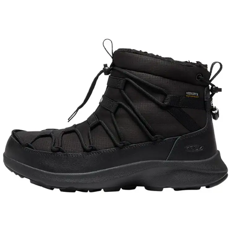 Keen Uneek SNK CHUKKA II WP Abrasion Resistant Cushioning Slip Resistant Short Outdoor Shoes Snow Boots Women's Black