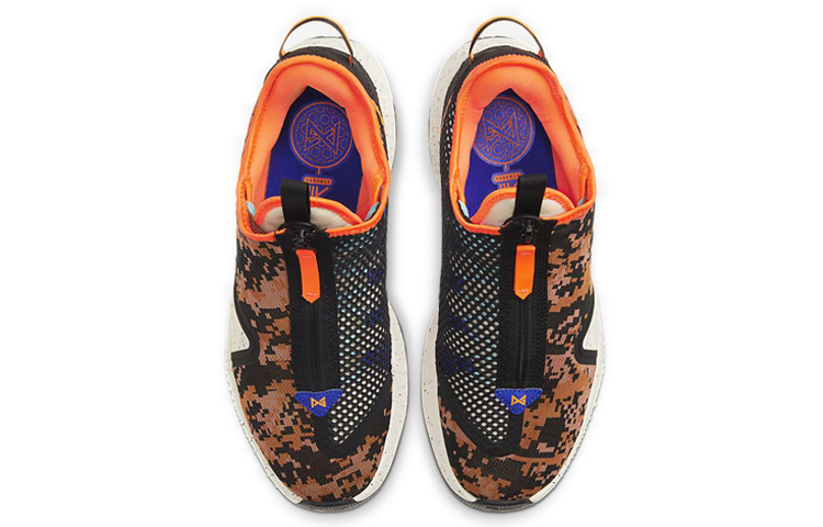Мужские кроссовки Nike PG 4 PCG EP (черно-оранжевые) — фото 4