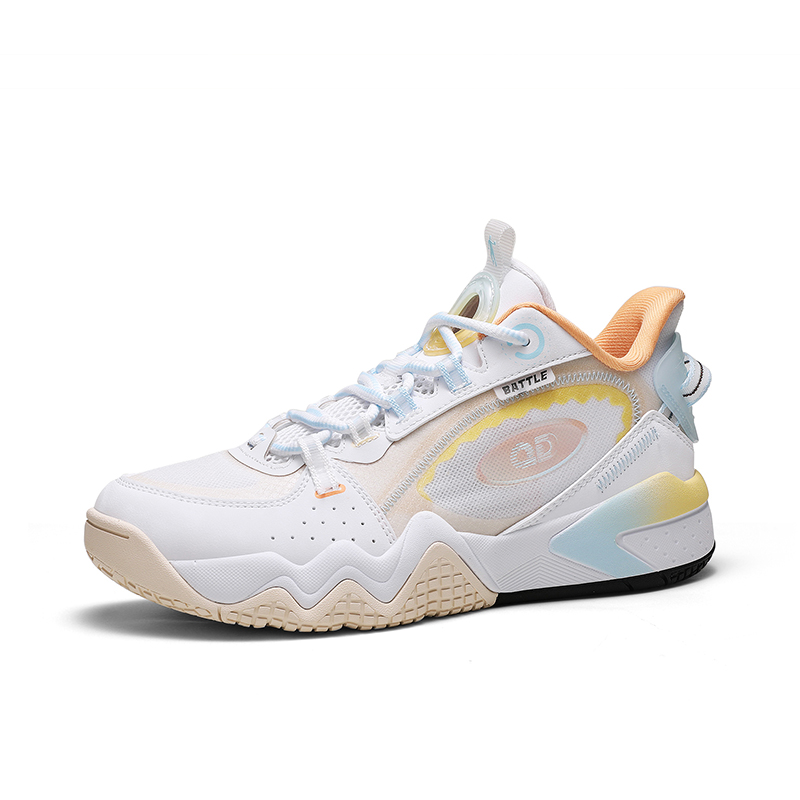 QIAODAN Mid top Basketball Shoes Women’s White Yellow