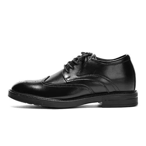 Warrior Warrior British Style Thick Sole Increased Simple Business Versatile Soft Breathable Formal Leather Shoes Men's Style