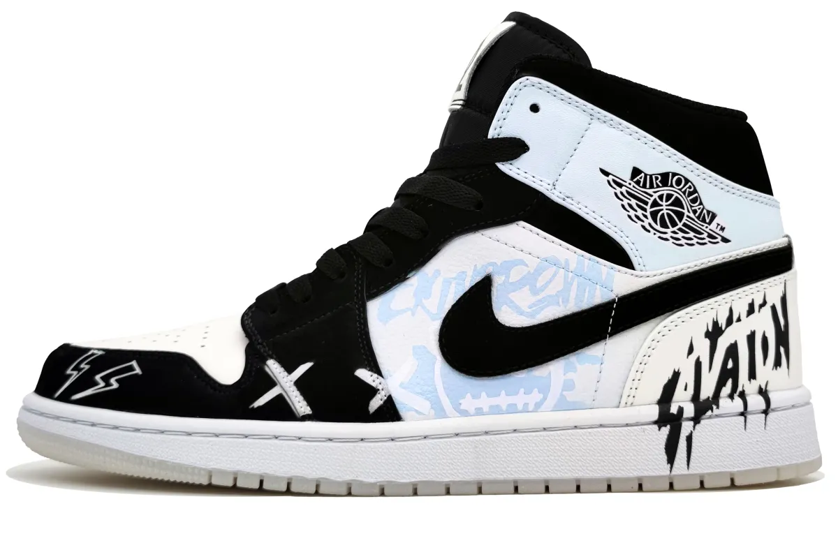 Jordan Air Jordan 1 Mid SE Panda Slip Resistant, Abrasion Resistant, Lightweight