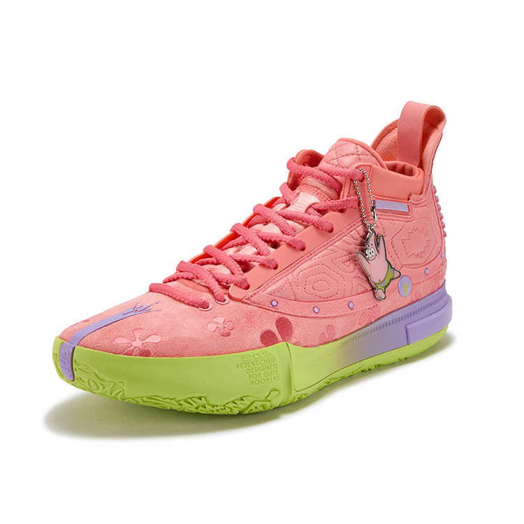 361° Joker Nikola Jokić The Legend Basketball Shoes Men’s Mid Top Starfish Pink, Purple Hydrangea