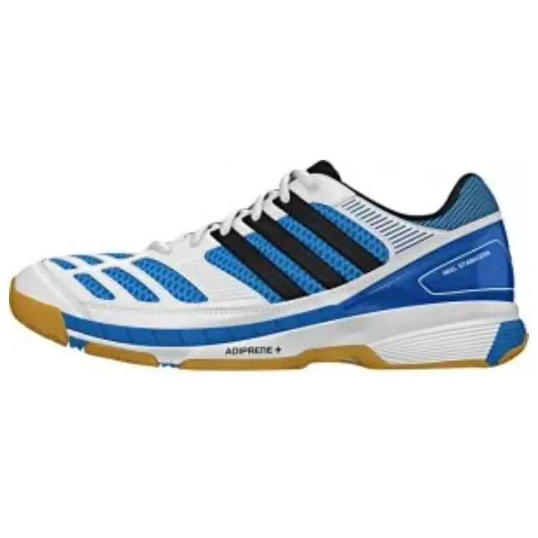 Adidas Bt Feather Cushioning, Wear Resistant Low top Badminton Shoes Unisex Blue White