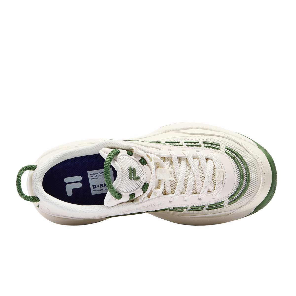FILA FUSION FIRE Low top Vintage Basketball Shoes Women’s White Green