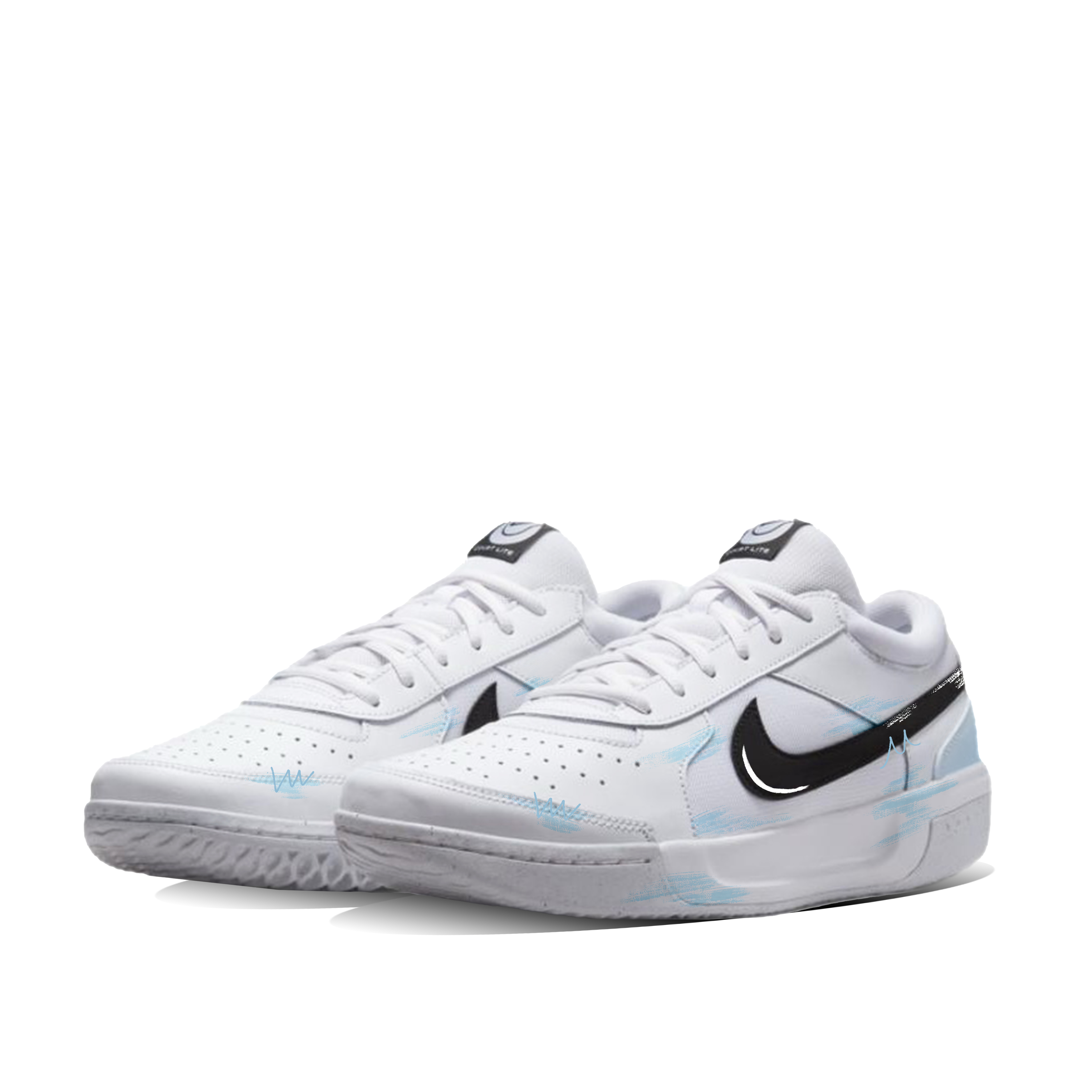 Nike Court Lite 3 Arc Light Breathable Lightweight Breathable And Lightweight Low top Tennis Shoes Men’s Blue White