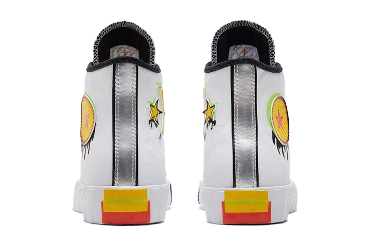 Кеды Converse Pop Art Unt1tl3d (бело-черно-желтые) — фото 5