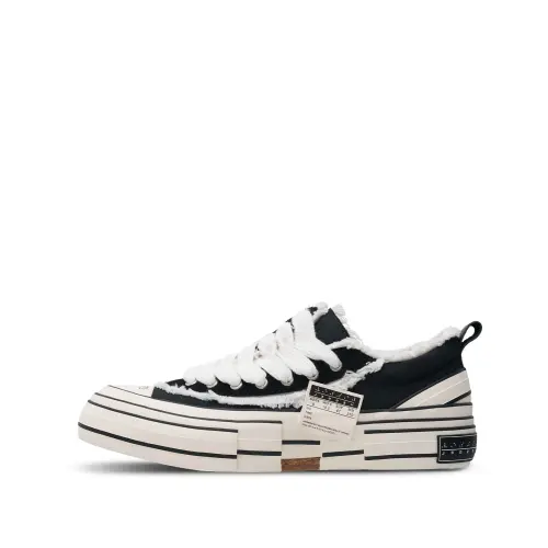 VESSEL Crooked SHOE Breathable Low top Canvas Shoes Unisex Black