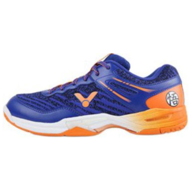 VICTOR Cushioning Breathable Low top Badminton Shoes Unisex Blue Orange