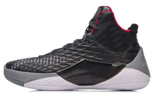 Li Ning Phantom Basketball Shoes Unisex Mid Top Black/Gray