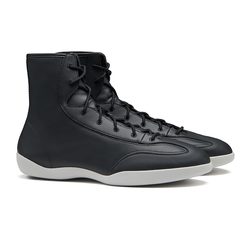 EQLZ EQUALIZER Top Grain Cow Leather Slip Resistant Abrasion Resistant High top Vintage Basketball Shoes Unisex