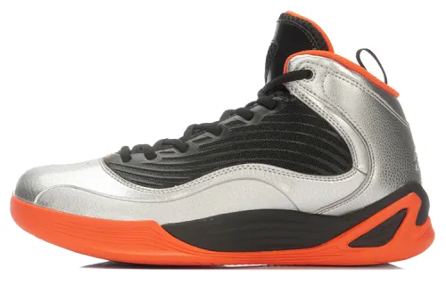 Li Ning Killer Whale II Basketball Shoes Unisex High Top Silver/Black/Orange