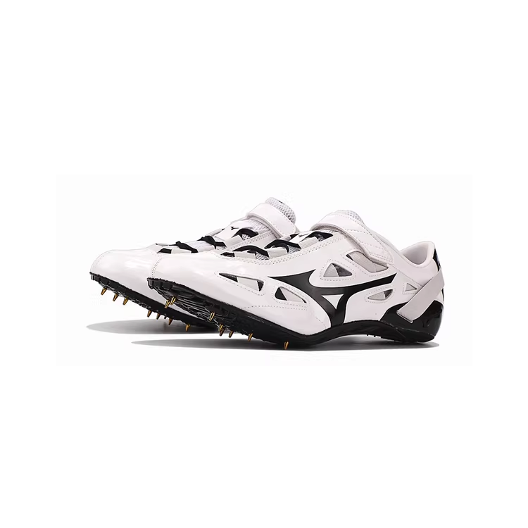 Mizuno Geo Slip Resistant And Abrasion Resistant Functionality White Sprint Track And Field Shoes Unisex Low top