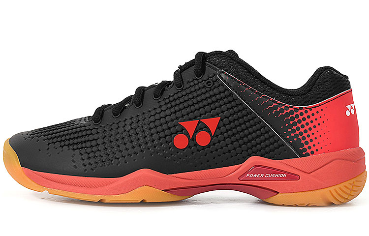 YONEX Power Cushion Comfortable Low top Badminton Shoes Unisex Black Red