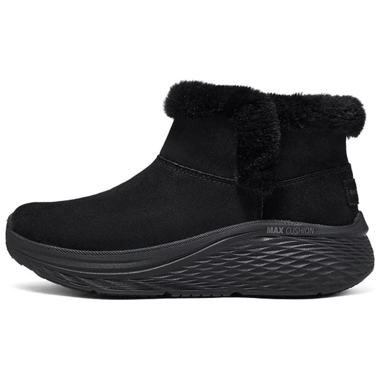 Skechers Skechers Max Cushioning Comfortable Casual Short Boots Mid-top Women's Black