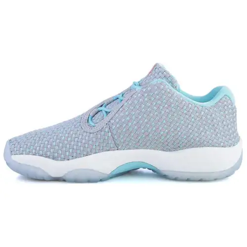Jordan Future Low Comfortable and Versatile Shock Absorbing and Wear-Resistant Low-top Retro Basketball Shoes Women's Gray Blue