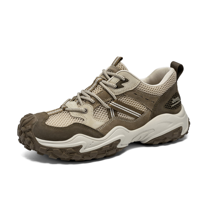 Jeep Abrasion Resistant, Breathable Coverage, Lightweight Grip Low top Hiking Shoes Men’s Brown