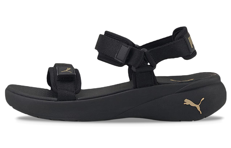 PUMA Sporty Vola Sandal 'Black Team Gold' Women's
