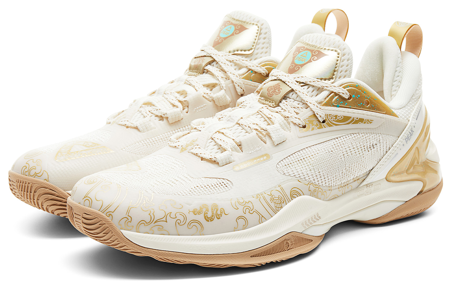 PEAK Chinese Original Collection Basketball Shoes Men’s Low Top Canvas White