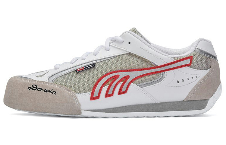 DO WIN Comfortable Slip Resistant Abrasion Resistant Low top Training Shoes Unisex White Gray