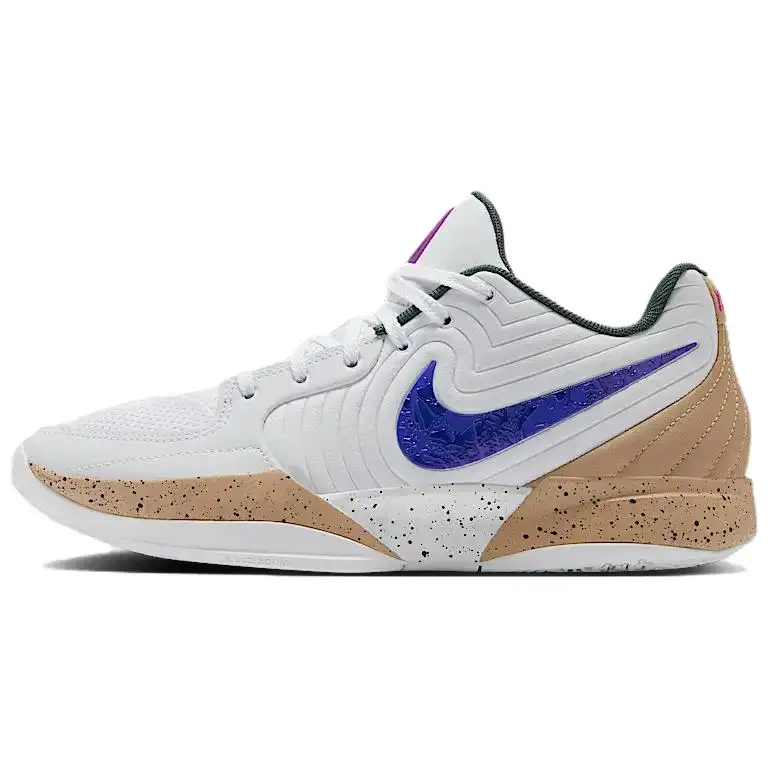 Nike Ja 2 Morant II EP, comfortable and versatile, non-slip and wear-resistant, low-top basketball shoes, men's white, domestic version