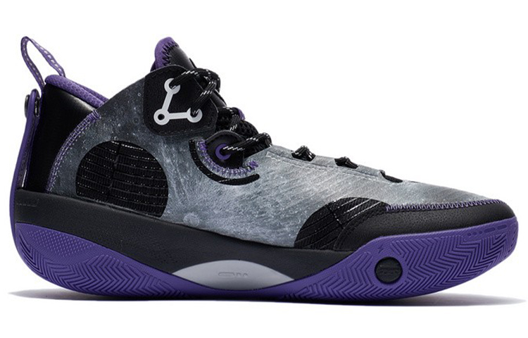 Li Ning Shadow 3 Cushioning Slip Resistant Abrasion Resistant Low top Performance Basketball Shoes Men’s Black Purple