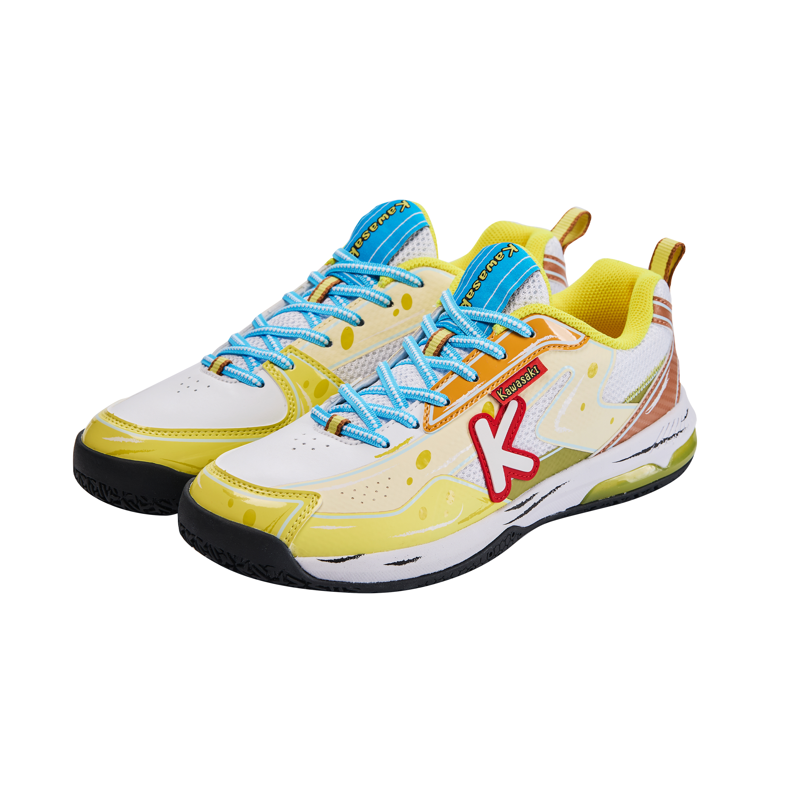 SPONGEBOB SQUAREPANTS X Kawasaki Badminton Shoes Unisex Low Top Yellow