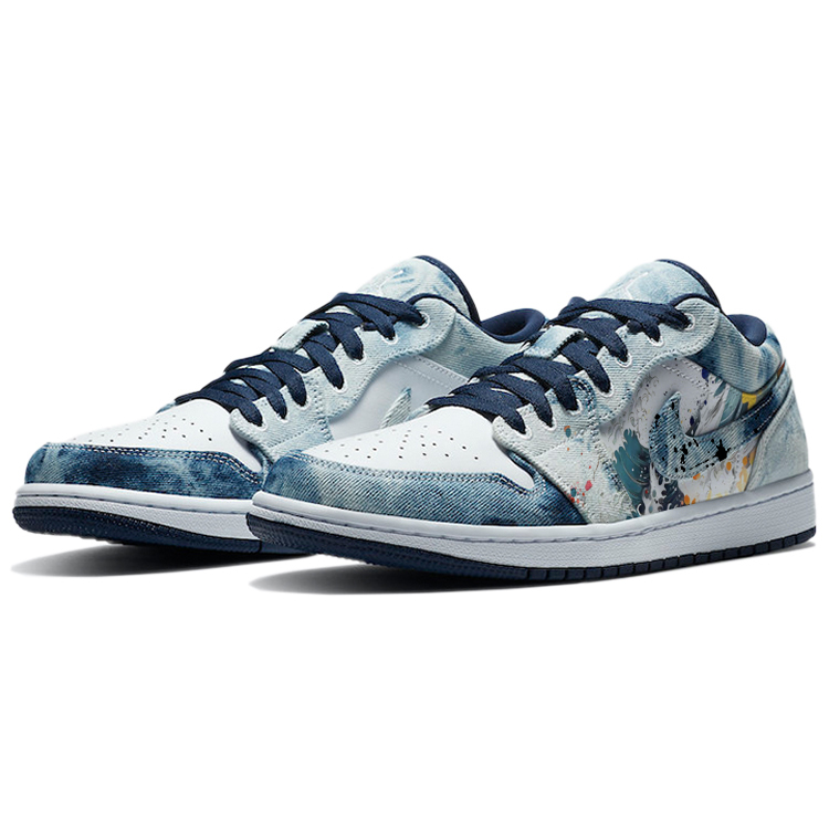 Jordan Air Jordan 1 Vintage Basketball Shoes Men’s Low Top Blue/White