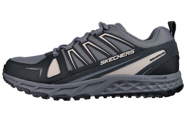 Skechers Escape Plan Textile, Leather Low top Hiking Shoes Men’s Black Gray