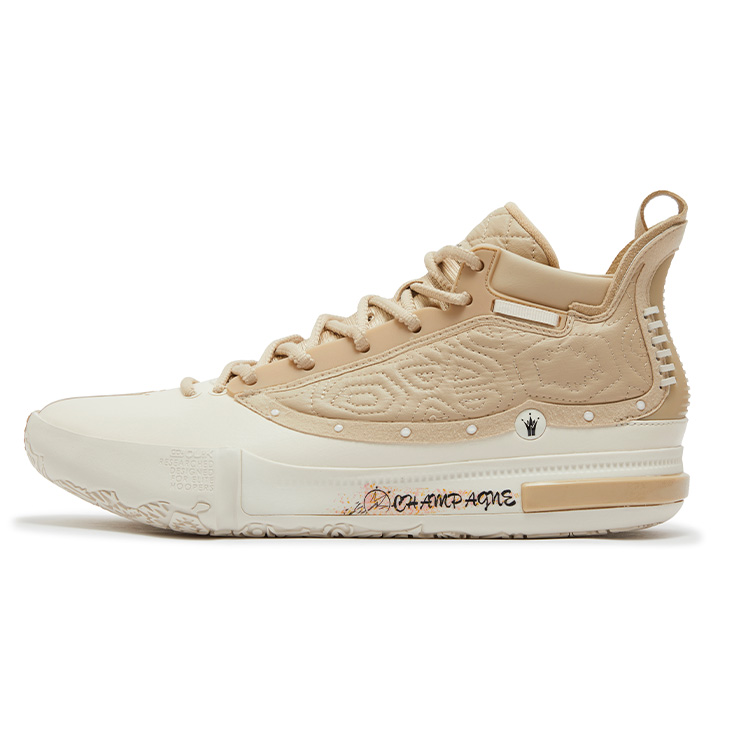361° Joker Nikola Jokić The Legend Champagne Mid top Basketball Shoes Men’s Apricot White