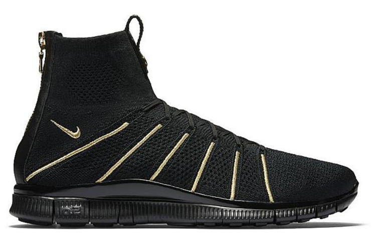 Мужские кроссовки Nike Free Flyknit Mercurial (черные) — фото 2