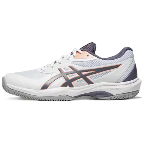 ASICS GAME FF Synthetic Leather Abrasion Resistant, Breathable, Lightweight Low top Tennis Shoes Men's White Gray