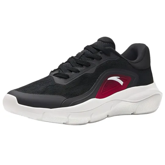 Anta Slip Resistant Low top Badminton Shoes Men's Black Red