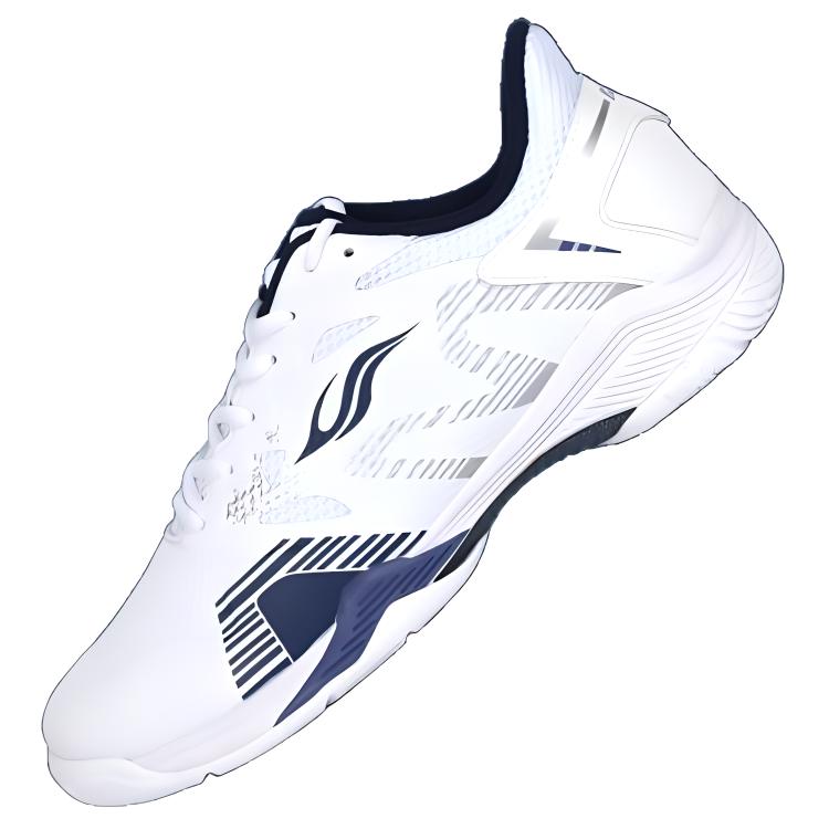 BONNY Cushioning Slip Resistant Abrasion Resistant Low top Badminton Shoes Unisex White Blue