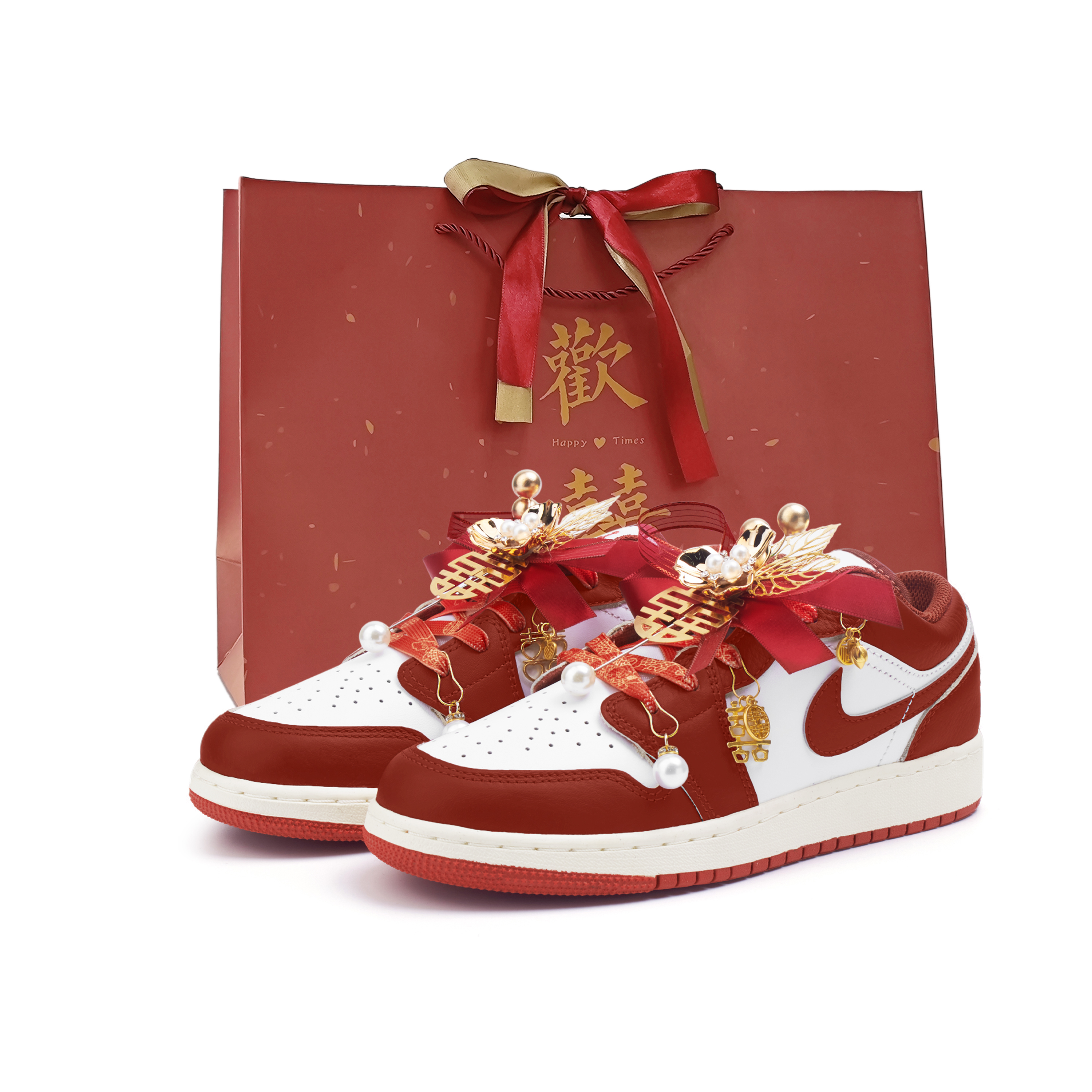 Jordan Air Jordan 1 Low top Vintage Basketball Shoes Women’s Red