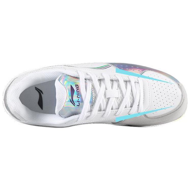 Li Ning Comfortable Slip Resistant, Abrasion Resistant, Lightweight Low top Training Shoes Unisex White Silver