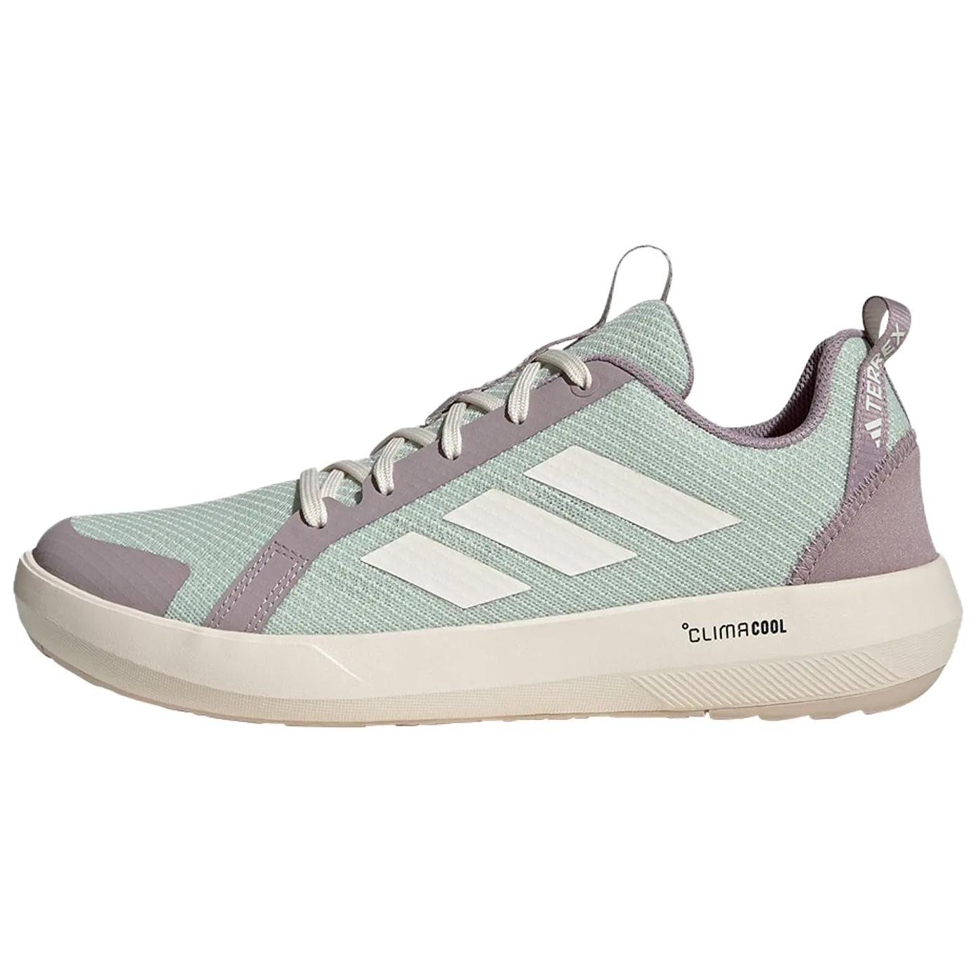 Adidas Terrex Boat PU, Textile Cushioning Breathable Lightweight Low top Hiking Shoes Unisex Light Green