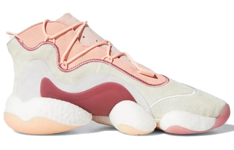 Кроссовки adidas originals Crazy BYW 1.0 (серо-розово-белые) — фото 2