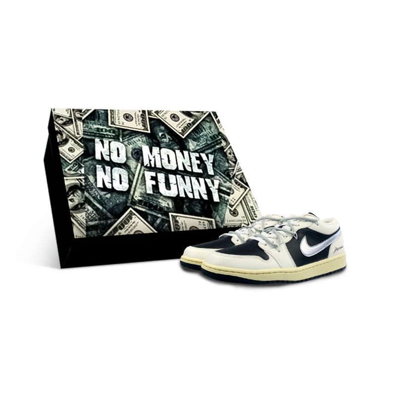 Jordan Air Jordan 1 Slip Resistant Abrasion Resistant Low top Vintage Basketball Shoes Women’s Black Silver