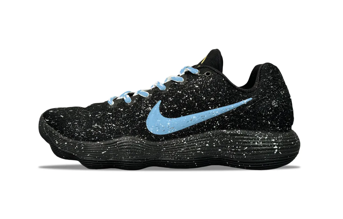 Nike Hyperdunk 2017 YDCC Crushed Star Waves Baby's Breath Abrasion Resistant Low top Basketball Shoes Unisex Black Blue