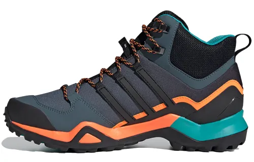 Adidas Terrex Swift R2 Mid Gore Te Breathable Cushioning Mid top Hiking Shoes Men's Blue