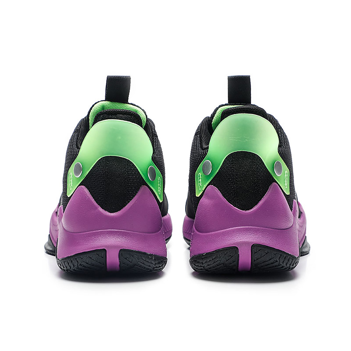 QIAODAN Shui Rebound Technology Cushioning, Wear Resistant Mid top Basketball Shoes Men’s Black Purple