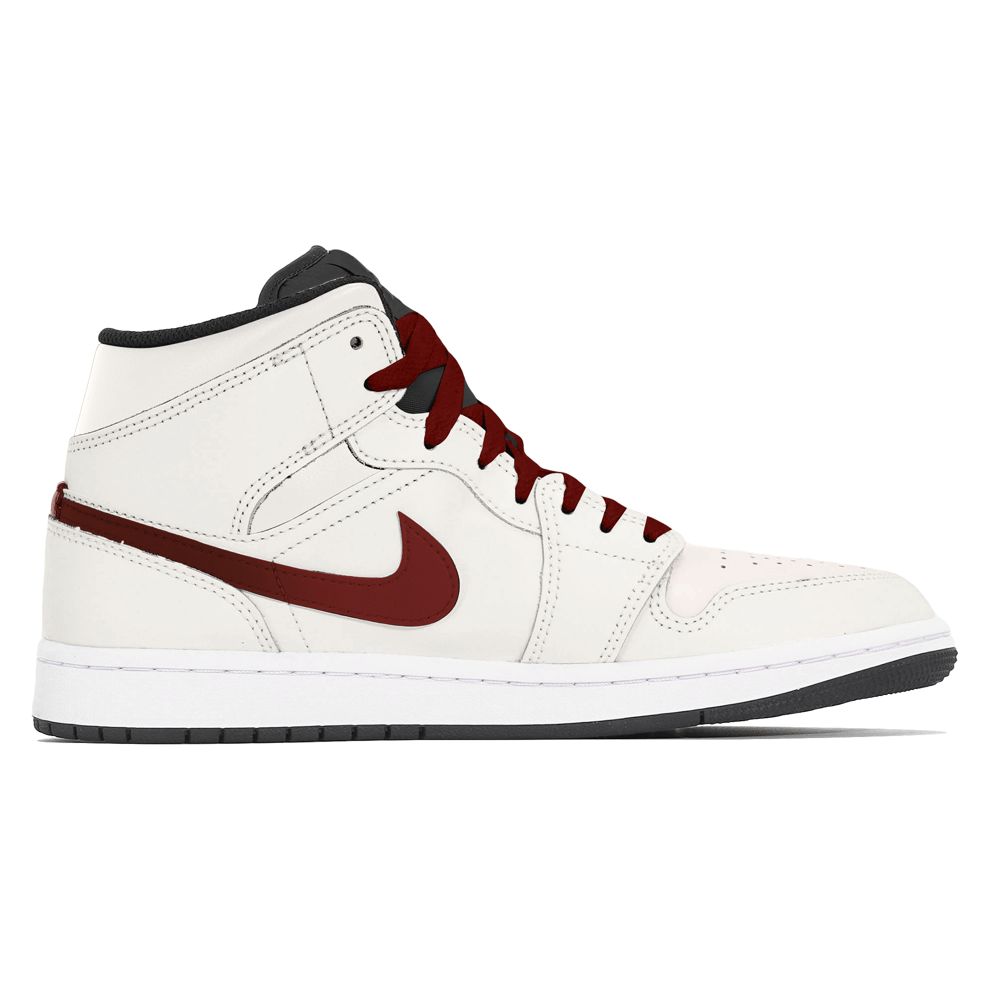 Jordan Air Jordan 1 Abrasion Resistant Abrasion Resistant Mid top Vintage Basketball Shoes Unisex Ecru