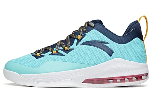 Anta Divine Shield Cushioning Slip Resistant Abrasion Resistant Low top Basketball Shoes Men's Blue