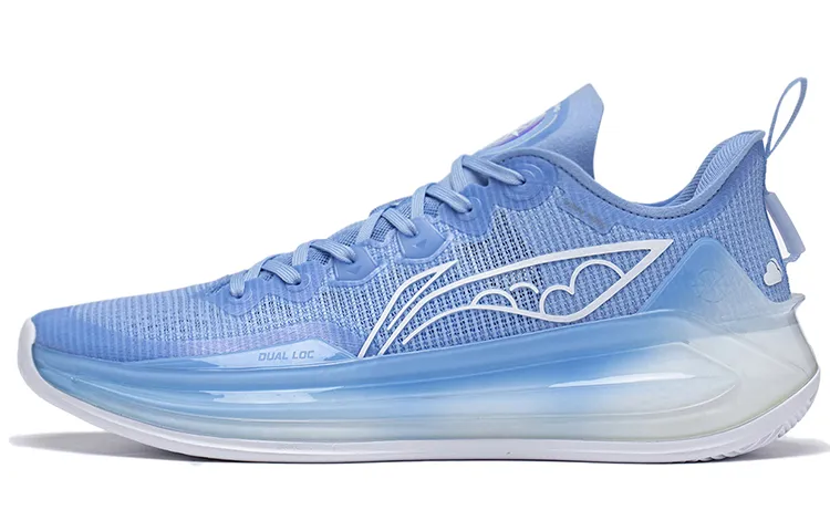 Li Ning Liren 3 V2 Blue Sky Cushioning Slip Resistant Abrasion Resistant Low top Basketball Shoes Men's Snow Blue