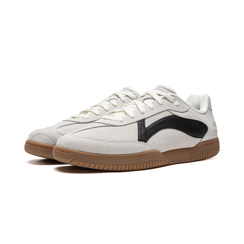 Li Ning Abrasion Resistant Breathable Casual Scenario Low top Table Tennis Shoes Unisex Ivory Black