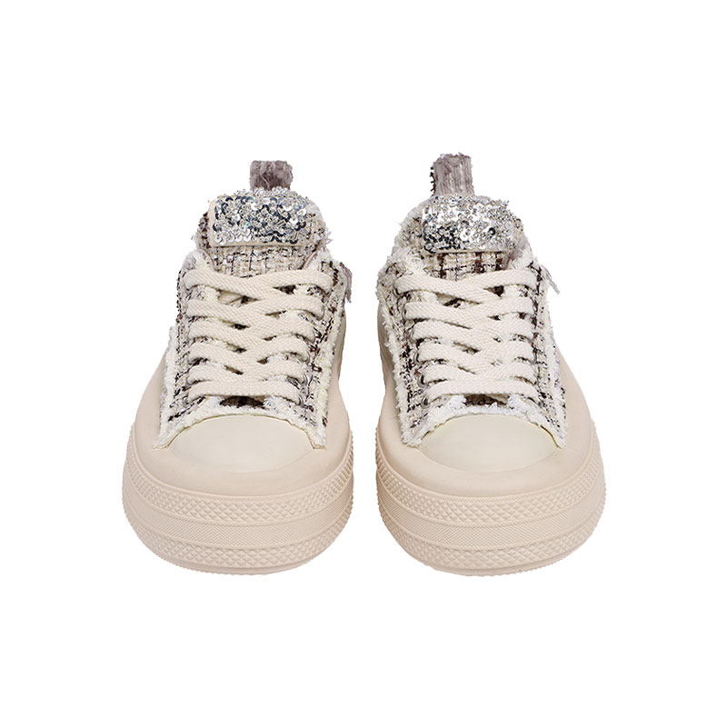 Foreshadow Double Uni 1.0 Platform Low top Canvas Shoes Women's Caramel Champagne