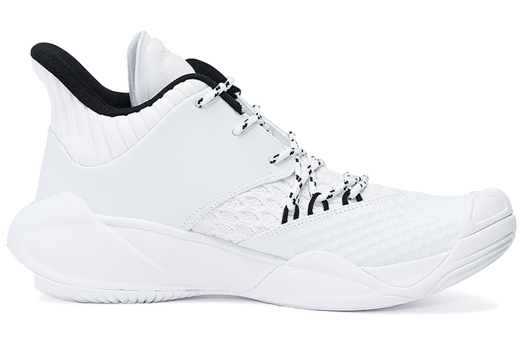 Anta Slip Resistant Abrasion Resistant Low top Basketball Shoes Men’s White Black