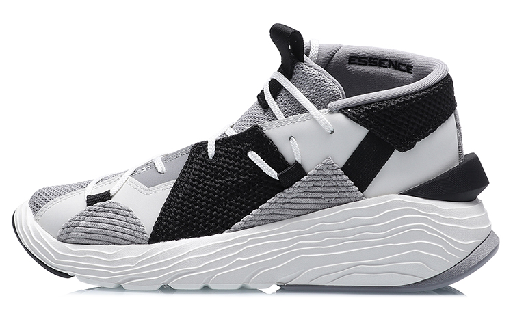 Li Ning Essence Basketball Shoes Women’s Mid Top Gray/White/Black