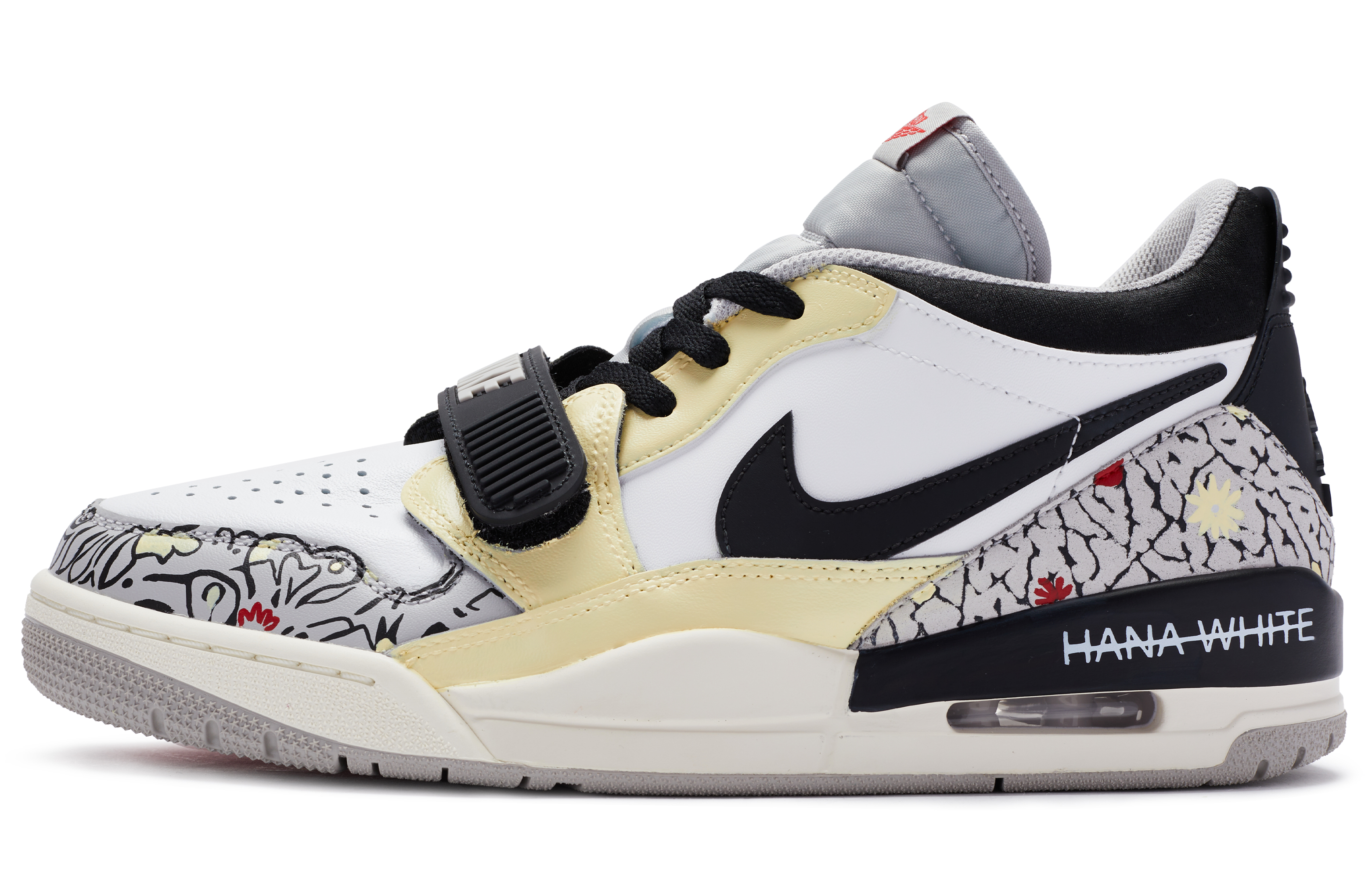 Jordan Legacy 312 811 Manufacturing Low top Vintage Basketball Shoes Men's Black Logo Yellow Red