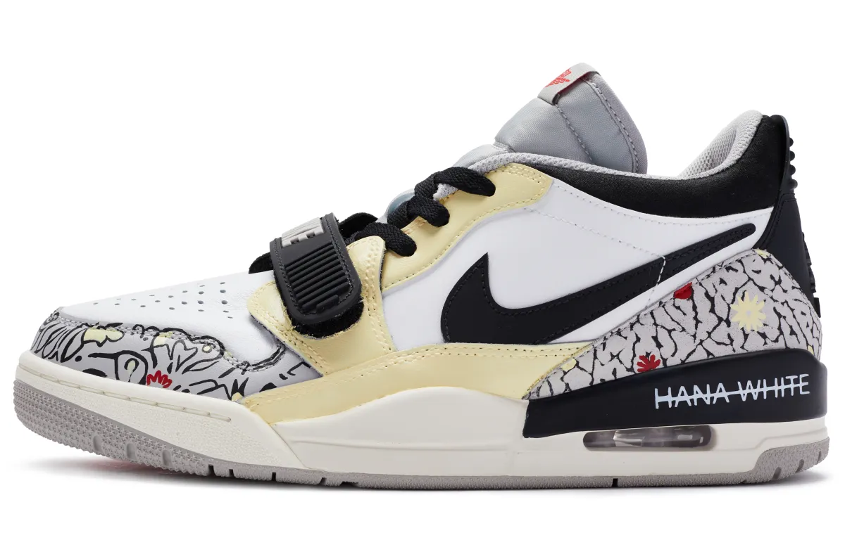 Jordan Legacy 312 811 Manufacturing Low top Vintage Basketball Shoes Men's Black Logo Yellow Red